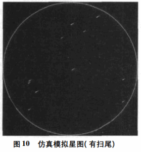Figure 10 Simulation Star Map (with Tail)